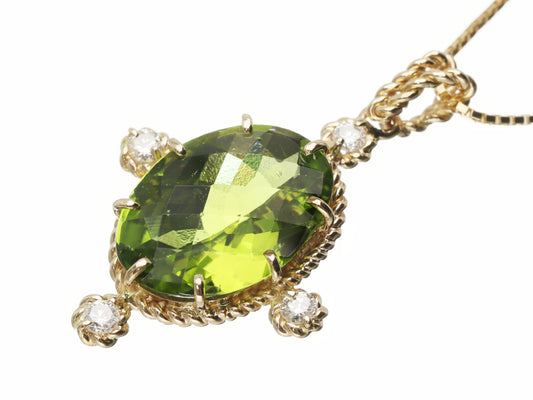 PE 5.39ct D 0.12ct K18 5.6g Necklace 