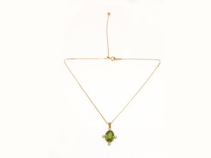 PE 5.39ct D 0.12ct K18 5.6g Necklace 