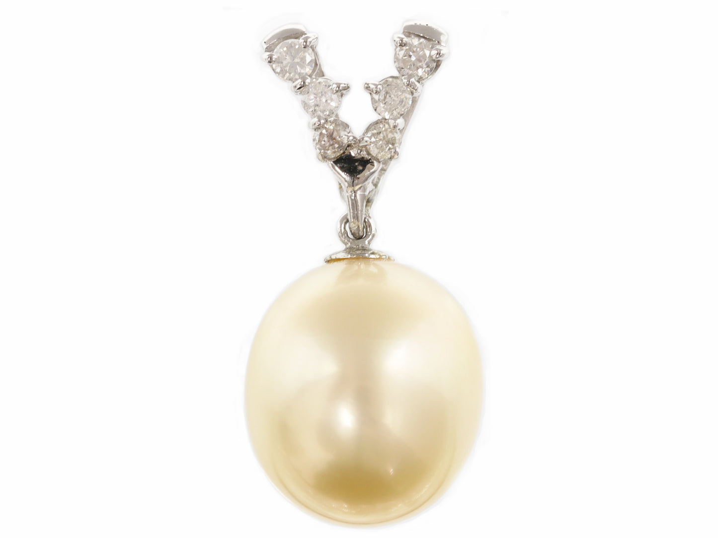 Pearl diameter: approx. 13.6*15.2mm, PT900, D0.25ct, 5.9g, pendant top 