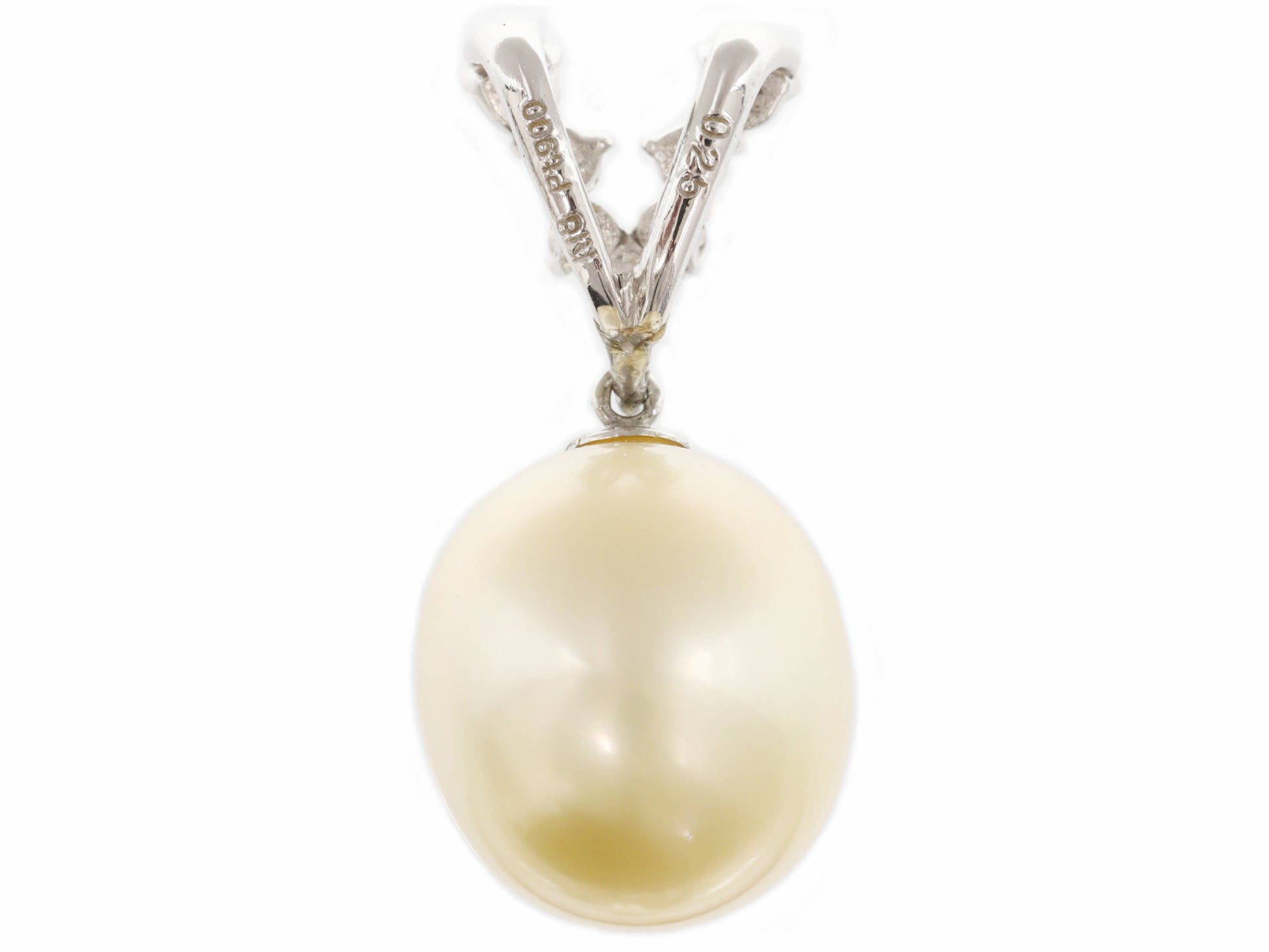 Pearl diameter: approx. 13.6*15.2mm, PT900, D0.25ct, 5.9g, pendant top 