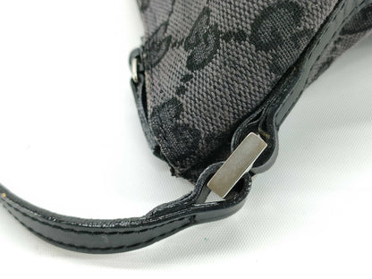 GUCCI GG Canvas Handbag with Accessory Pouch and Leather GG Pattern