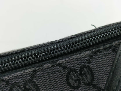 GUCCI GG Canvas Handbag with Accessory Pouch and Leather GG Pattern