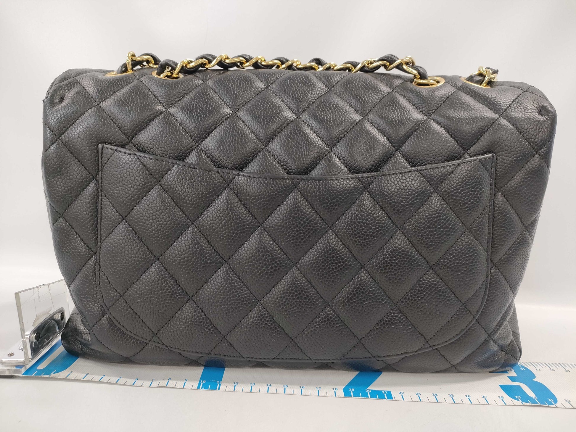 CHANEL Caviar Skin Matelasse Jumbo Shoulder Bag