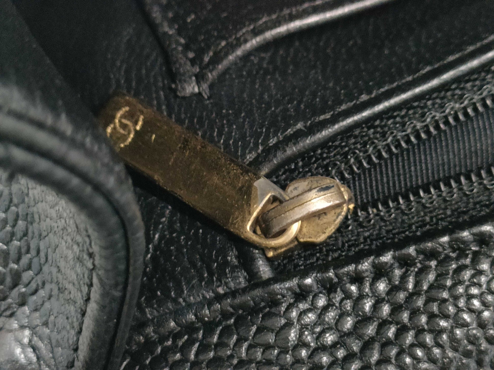 CHANEL Caviar Skin Matelasse Jumbo Shoulder Bag
