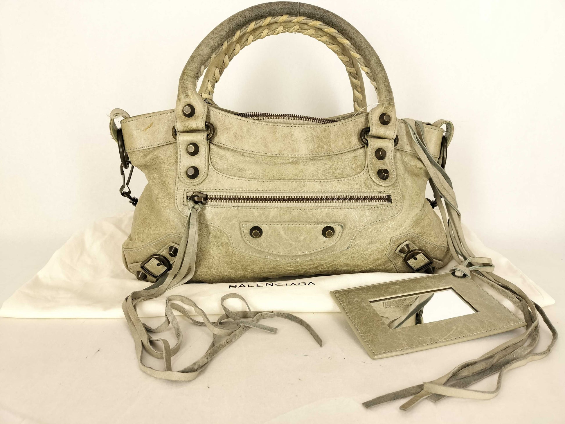 BALENCIAGA The First Balenciaga The First Gray Handbag