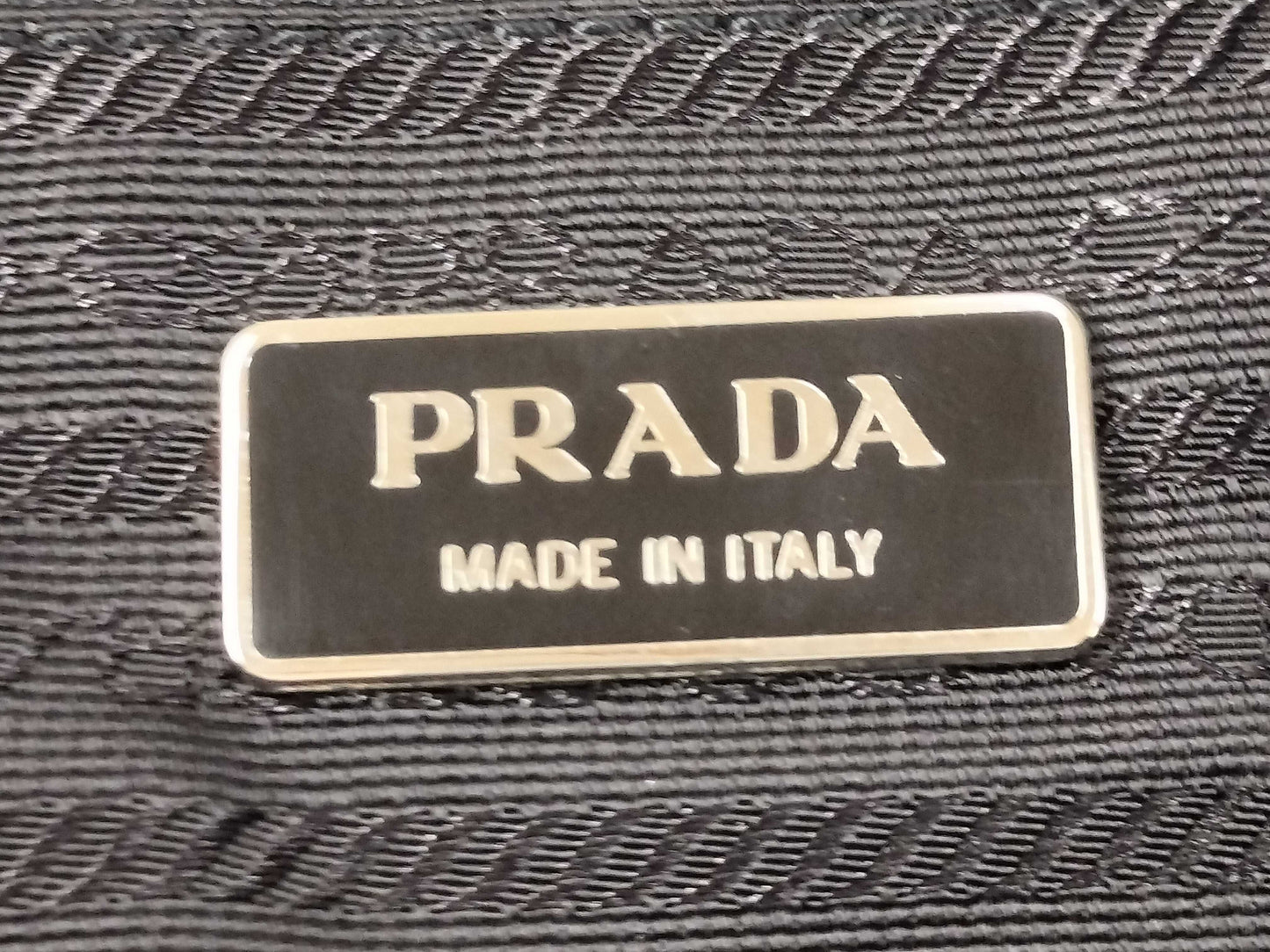 PRADA Nylon Prada Shoulder Bag, Black