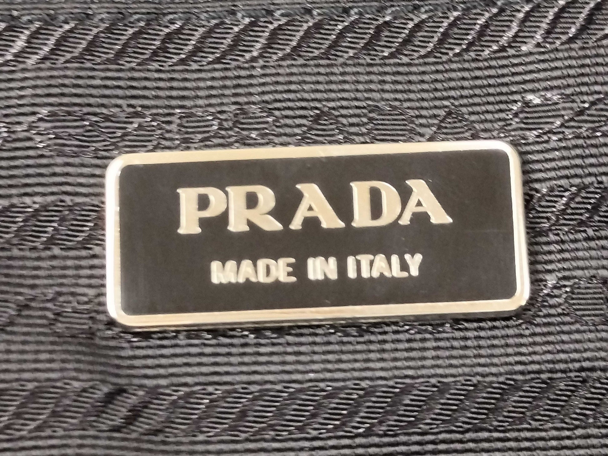 PRADA Nylon Prada Shoulder Bag, Black