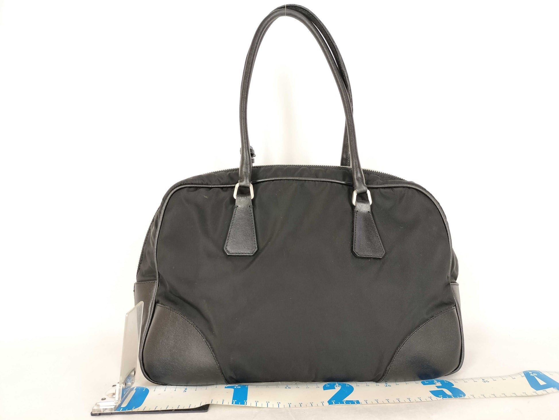 PRADA Nylon Prada Shoulder Bag, Black