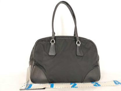 PRADA Nylon Prada Shoulder Bag, Black