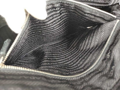 PRADA Nylon Prada Shoulder Bag, Black