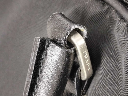 PRADA Nylon Prada Shoulder Bag, Black