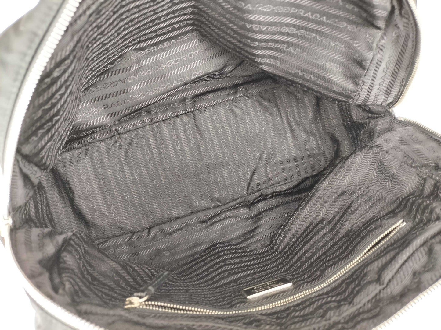PRADA Nylon Prada Shoulder Bag, Black