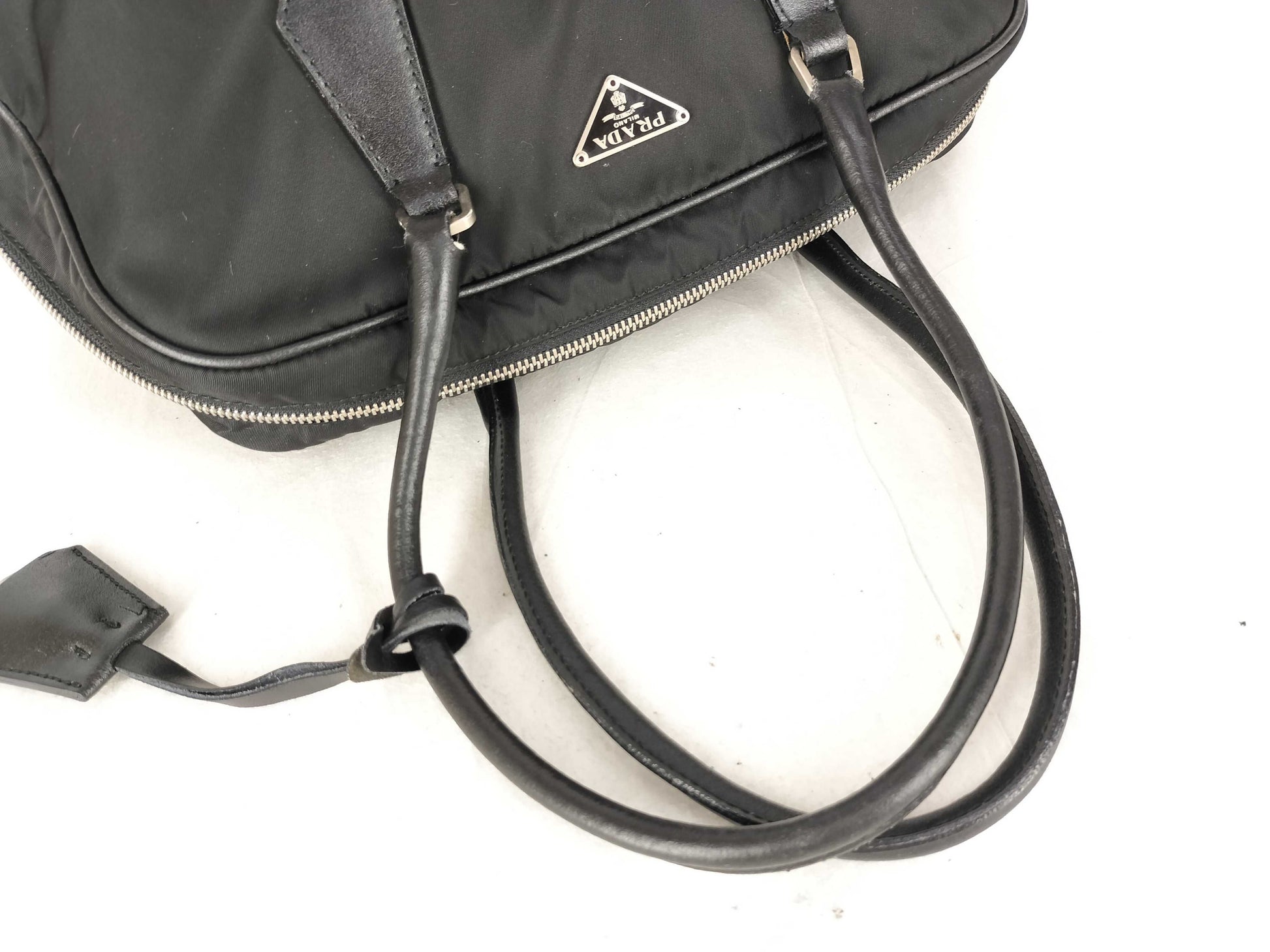 PRADA Nylon Prada Shoulder Bag, Black