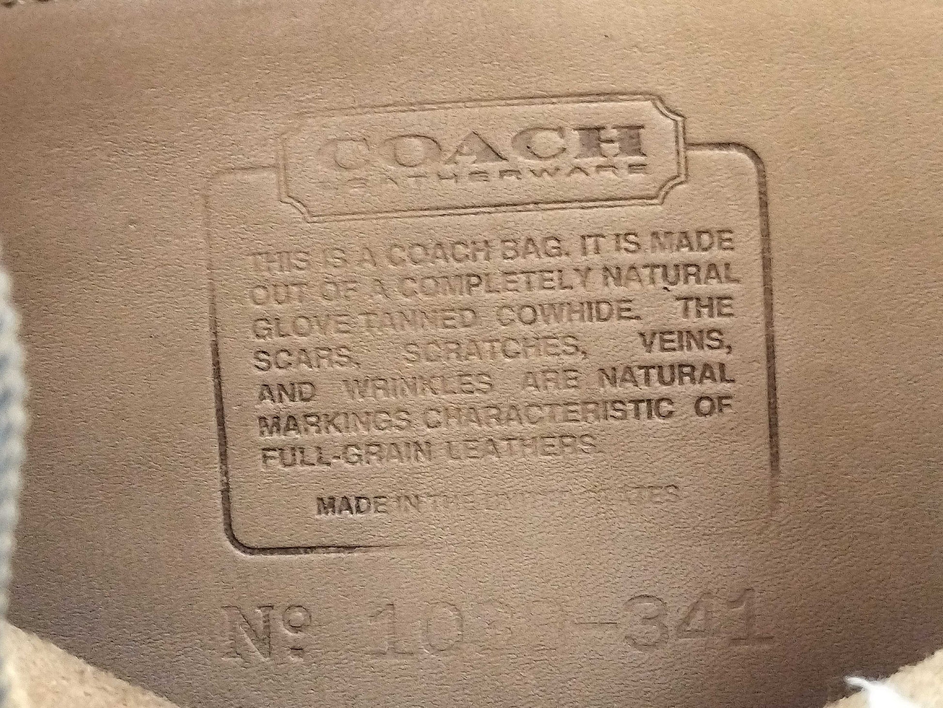 COACH shoulder bag in beige leather