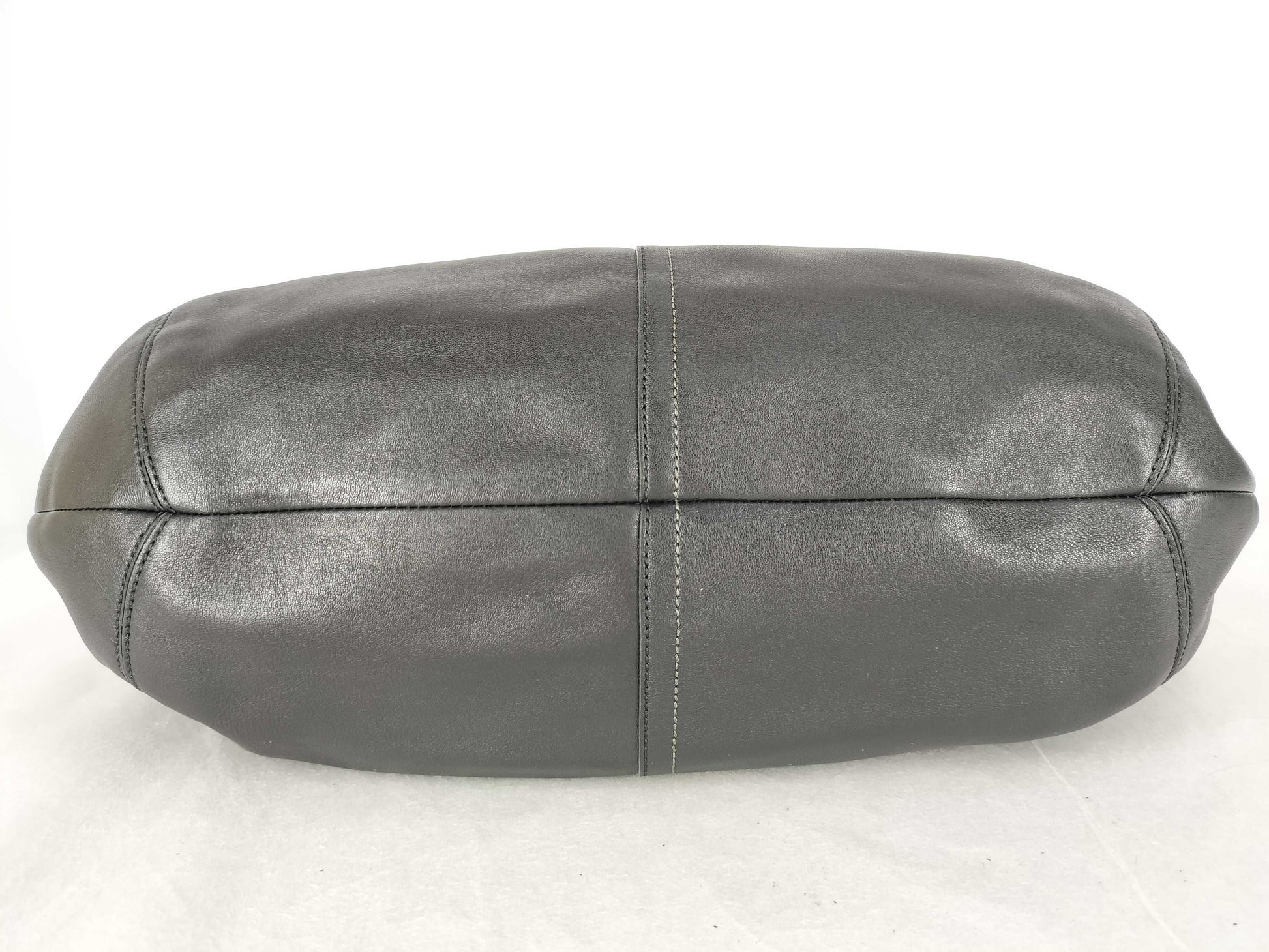 COACH one-shoulder leather black shoulder bag