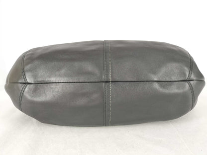 COACH one-shoulder leather black shoulder bag
