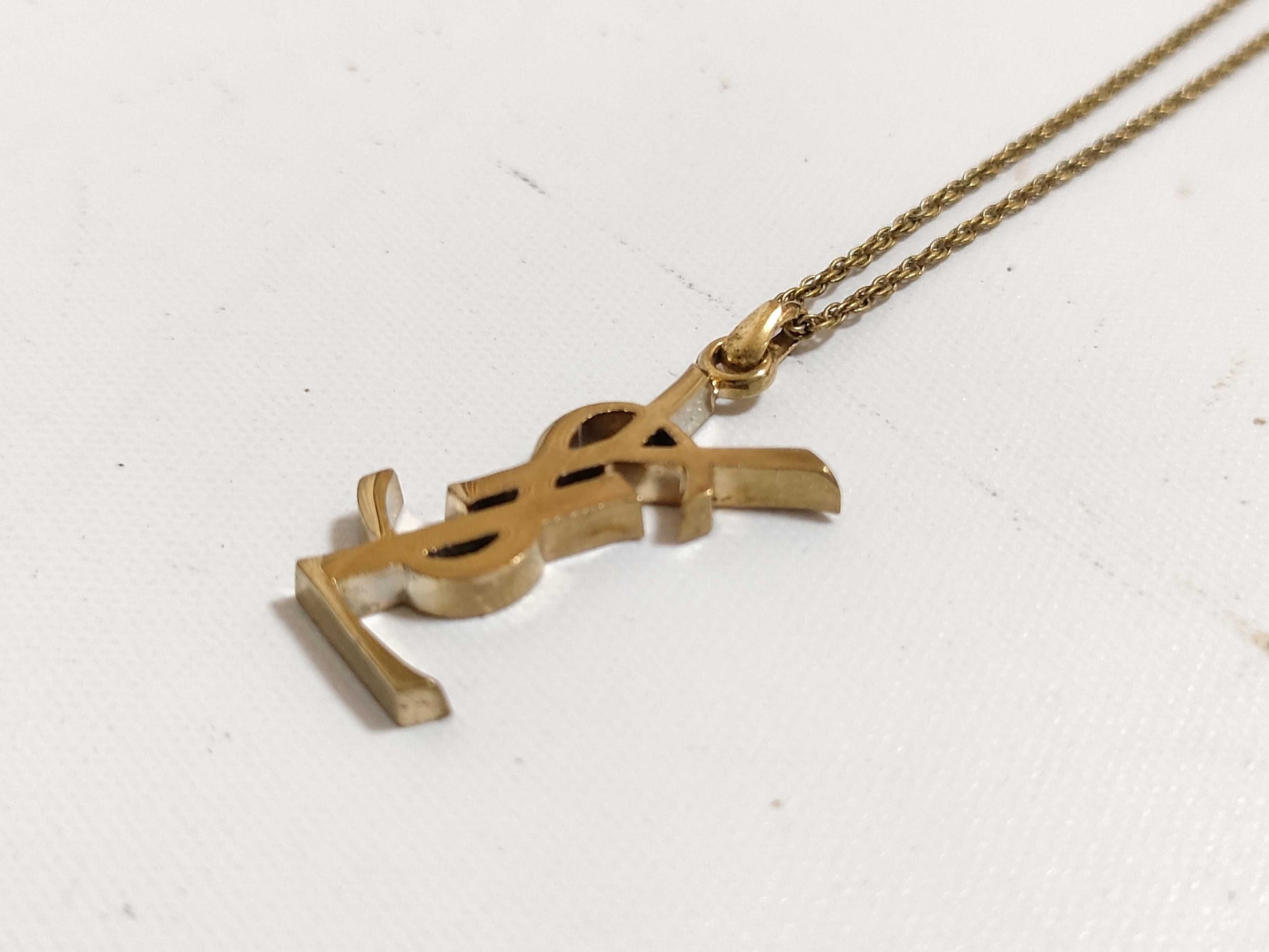 Yves Saint Laurent Cassandra Logo Necklace Yves Saint Laurent Necklace