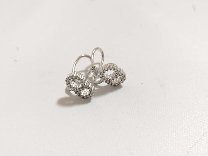 Dior Christian Dior CD Logo Rhinestone Clair D Lune Earrings