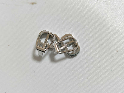 Dior Christian Dior CD Logo Rhinestone Clair D Lune Earrings