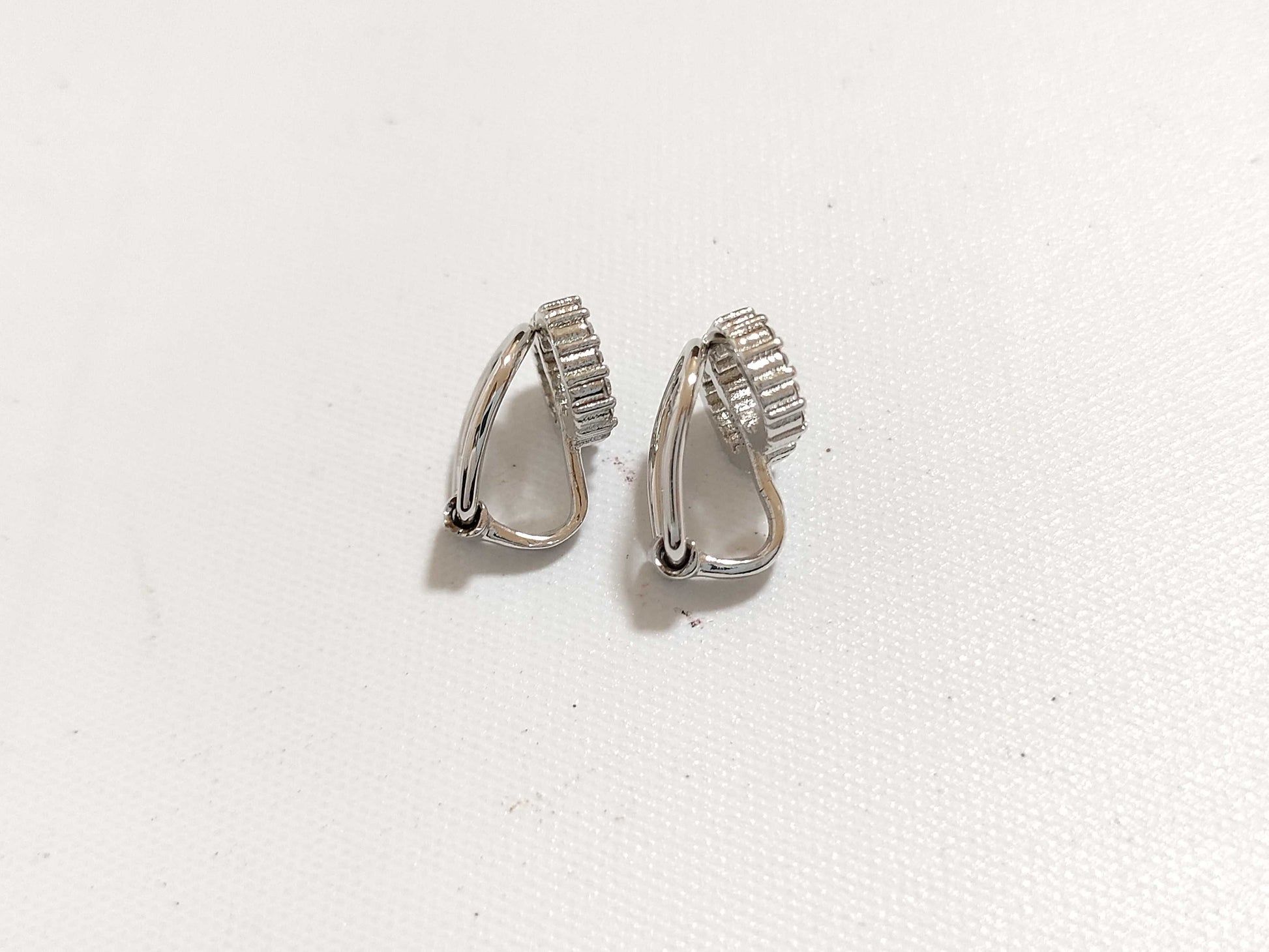 Dior Christian Dior CD Logo Rhinestone Clair D Lune Earrings