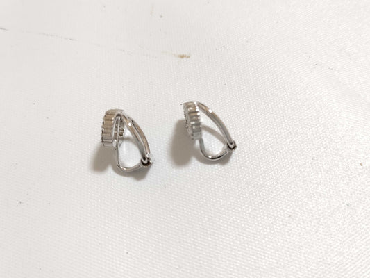 Dior Christian Dior CD Logo Rhinestone Clair D Lune Earrings