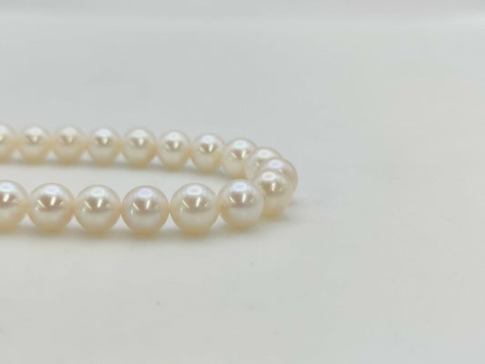 Pearl diameter approximately 6.5-6.9mm, Sterling Silver, 28.1g, Necklace 