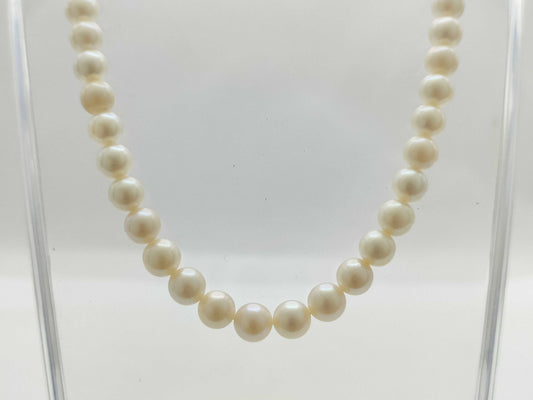 Pearl diameter approximately 6.5-6.9mm, Sterling Silver, 28.1g, Necklace 