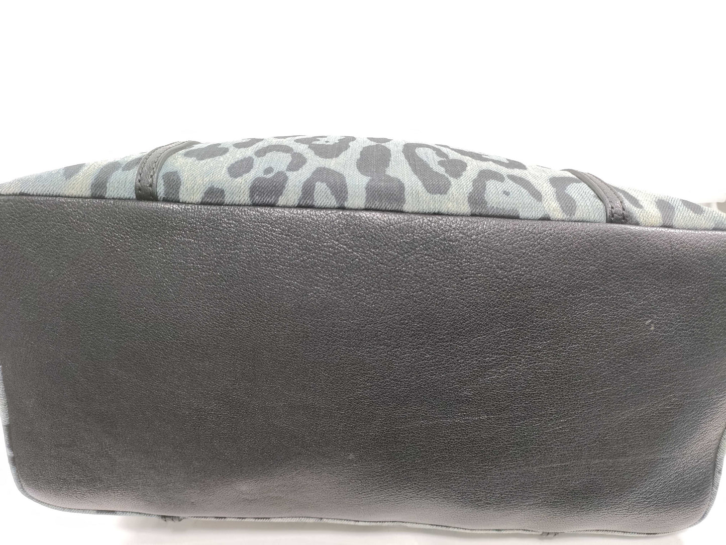 DOLCE&GABBANA Dolce & Gabbana Denim Leopard Print Blue x Black Tote Bag