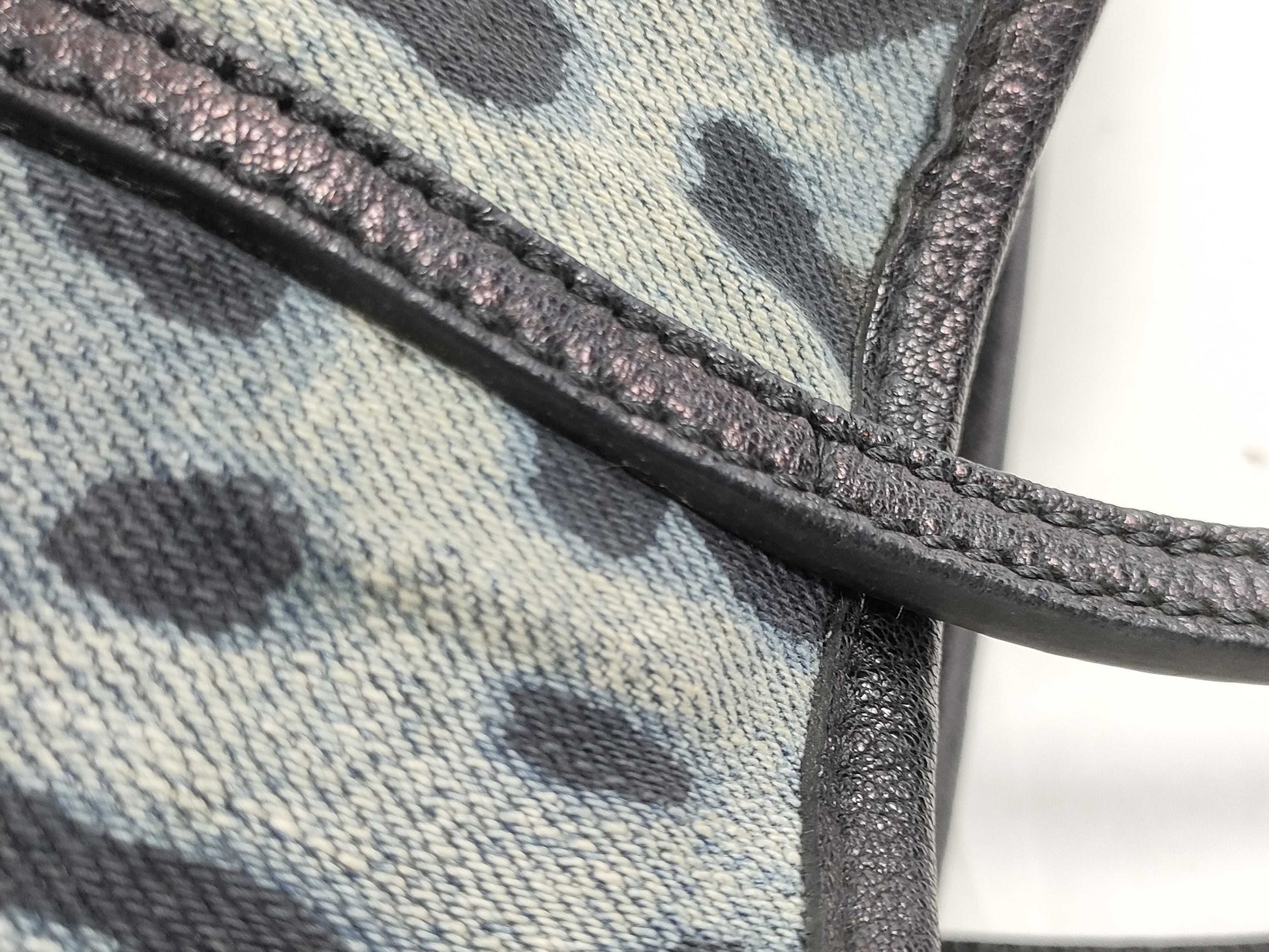 DOLCE&GABBANA Dolce & Gabbana Denim Leopard Print Blue x Black Tote Bag