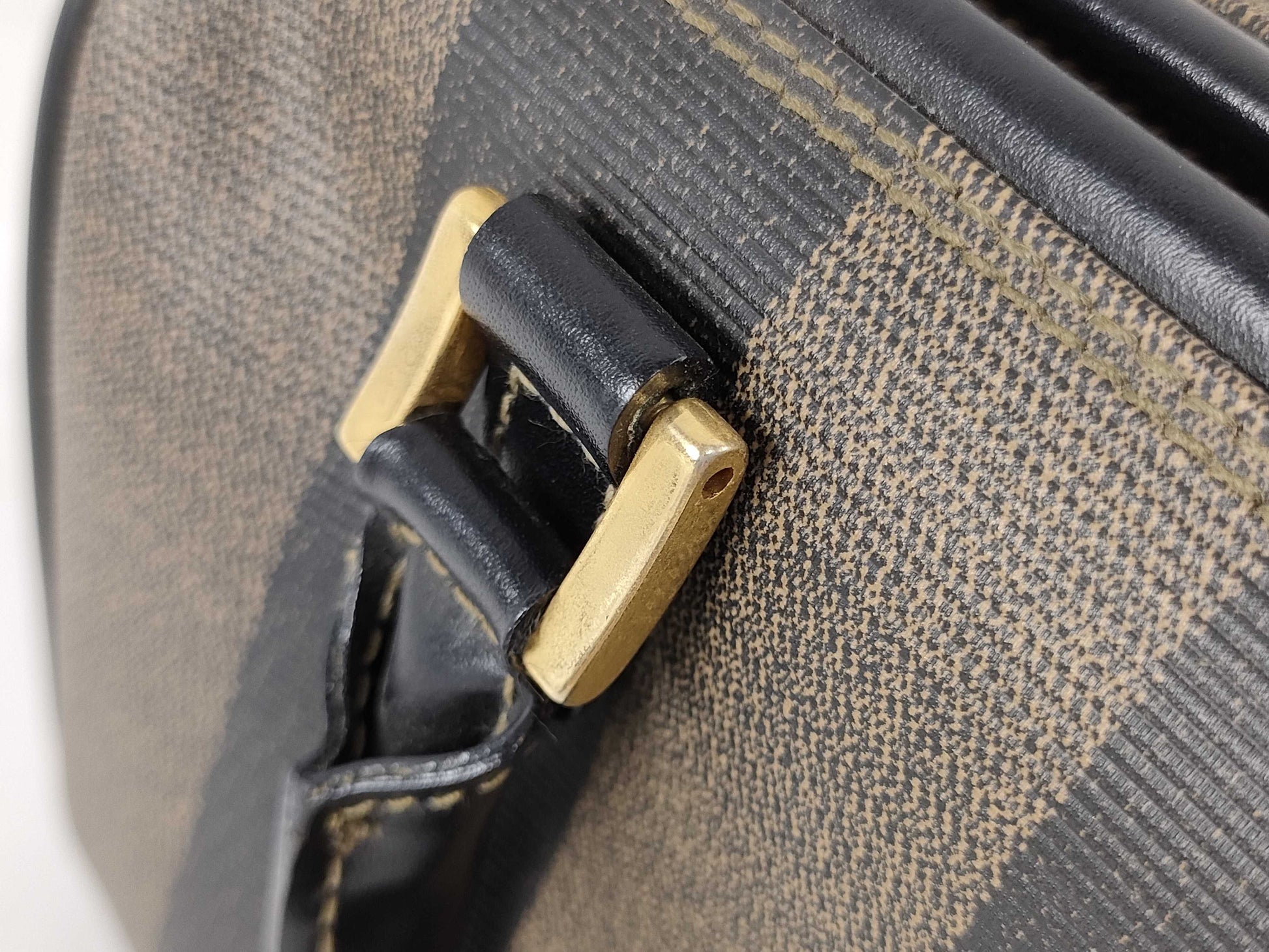 FENDI Pecan Monogram Boston Small Handbag