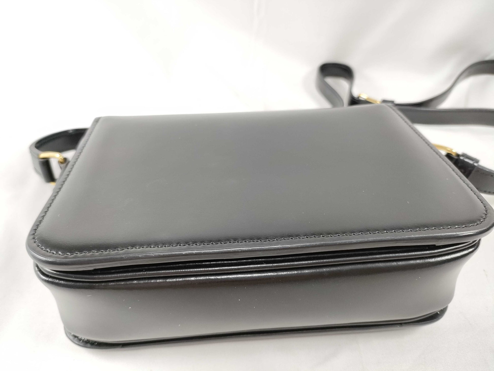CELINE Teen Triomphe Small Shoulder Bag, Black