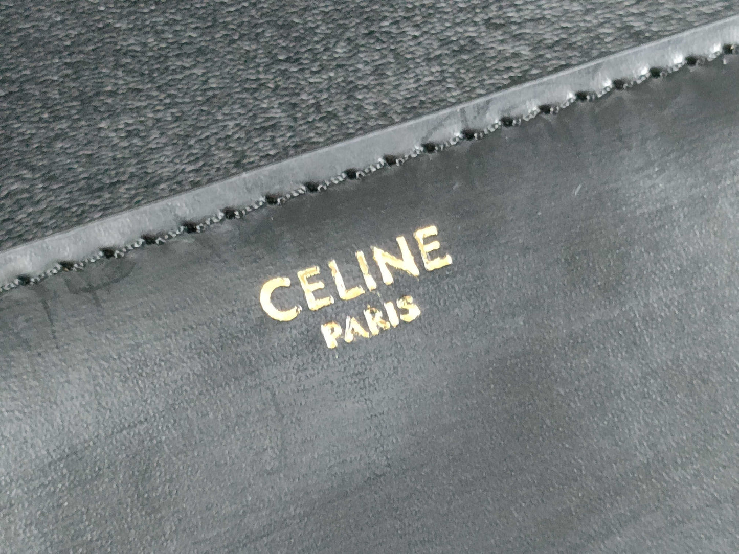 CELINE Teen Triomphe Small Shoulder Bag, Black