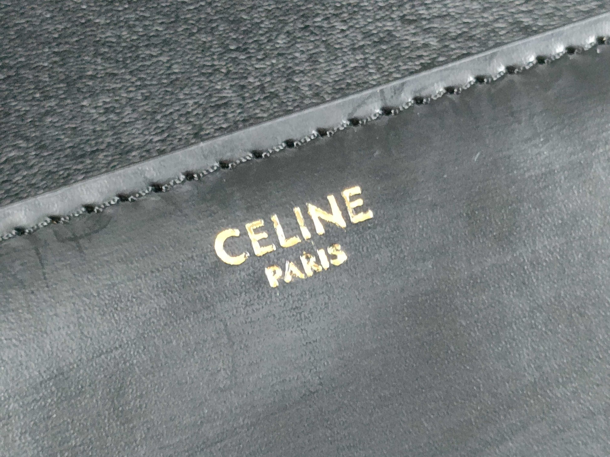 CELINE Teen Triomphe Small Shoulder Bag, Black