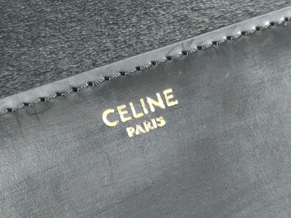 CELINE Teen Triomphe Small Shoulder Bag, Black
