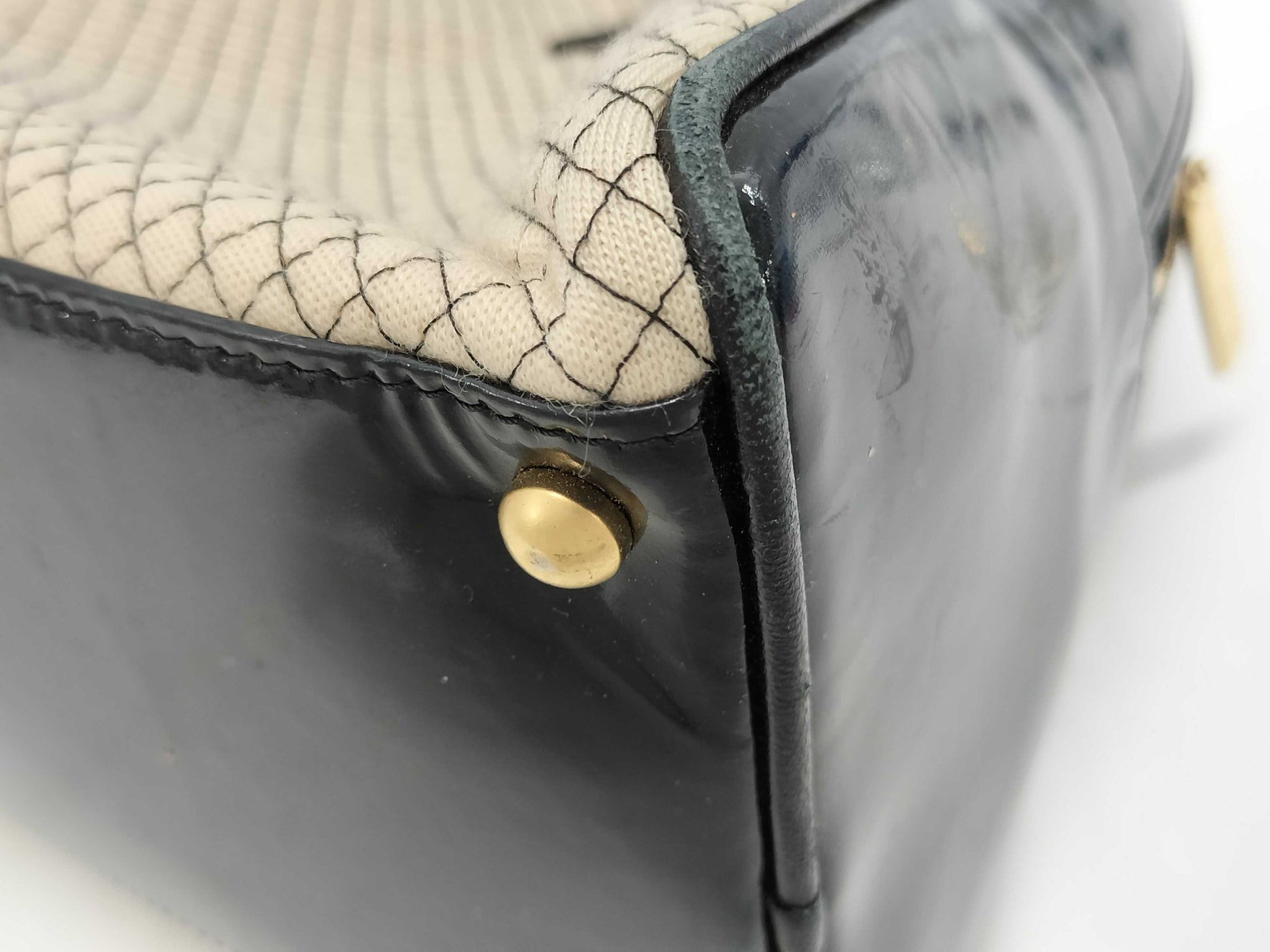 CHANEL Chanel Canvas x Enamel Boston Bag Boston Bag