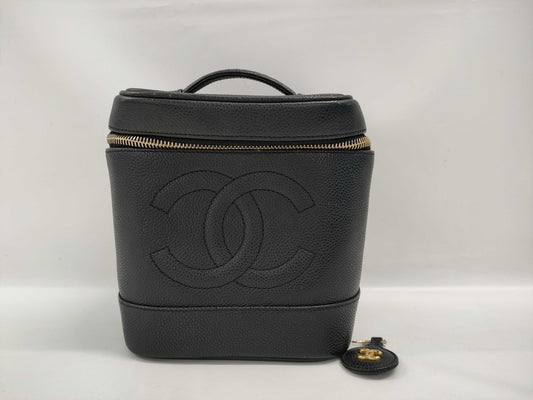  CHANEL Caviar Skin Vanity Handbag Bag