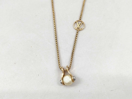 LOUIS VUITTON Pearl Necklace M68064 LE0146