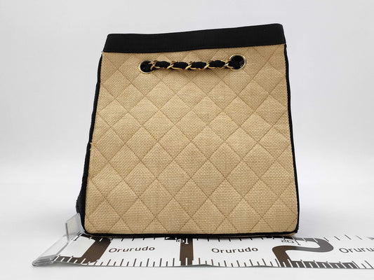 CHANEL Straw Shoulder Bag