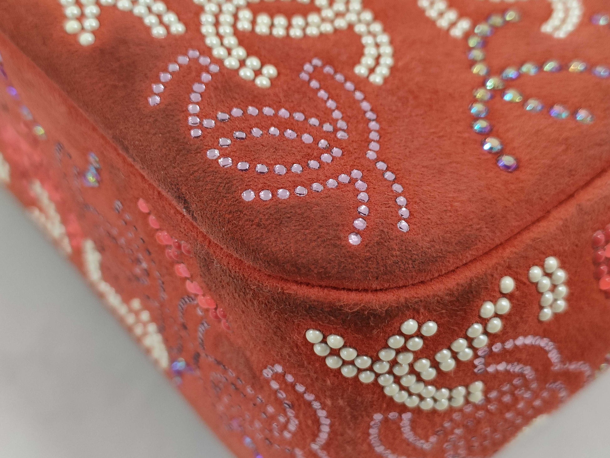 CHANEL SAMPLE COCO MARK RHINESTONE SHOULDER BAG