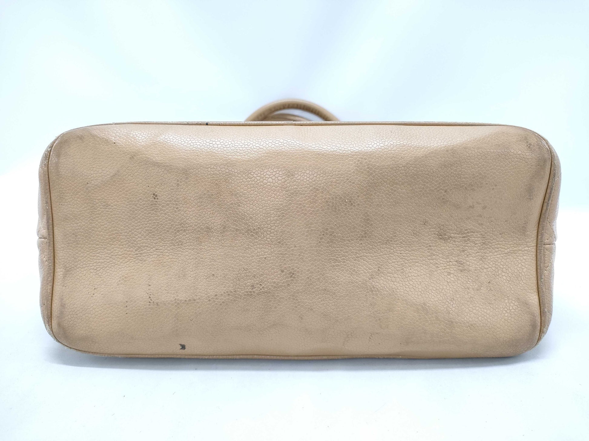 CHANEL Caviar Skin Reissue Tote Bag, Beige
