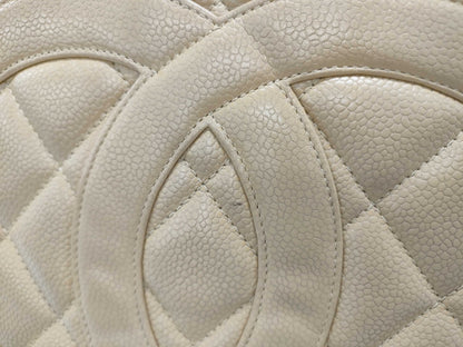 CHANEL Caviar Skin Reissue Tote Bag, Beige