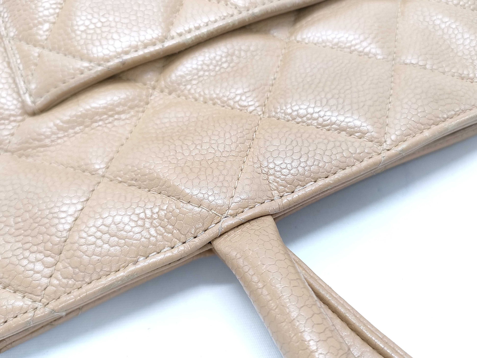 CHANEL Caviar Skin Reissue Tote Bag, Beige
