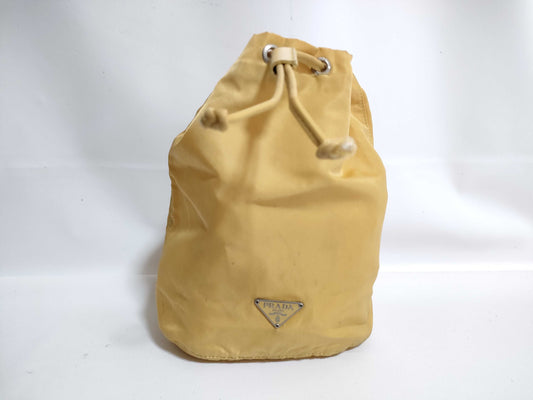 PRADA Nylon Prada Saffiano Drawstring Bag Pouch