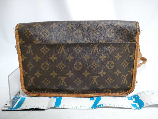 LOUIS VUITTON RFID Unverifiable Monogram Louis Vuitton Gibessiere MM M42247/AR1901 Shoulder Bag with Torn Shoulder Strap