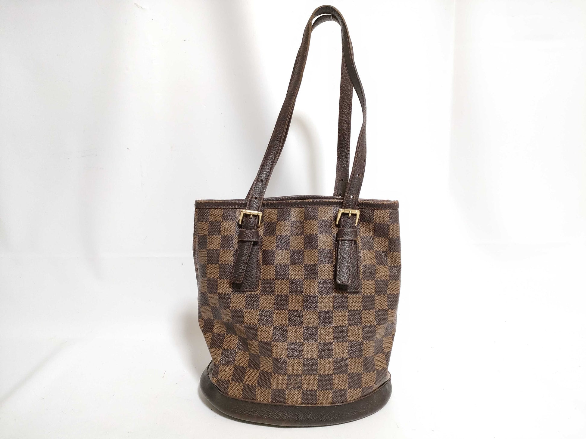 LOUIS VUITTON RFID Unverified Damier Louis Vuitton Damier Marais Bucket N42240/AR0967 Tote Bag