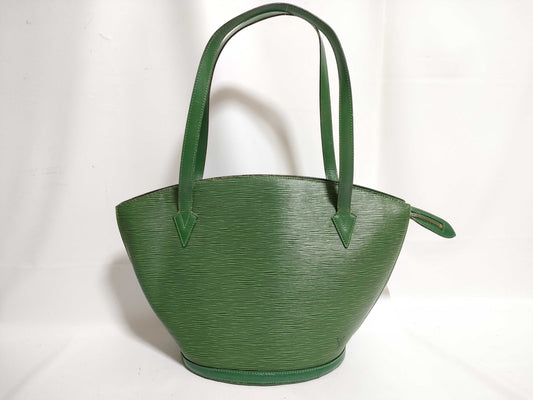 LOUIS VUITTON RFID serial number verification failed. Louis Vuitton Epi Saint-Jacques M52274/AS0957 green handbag.