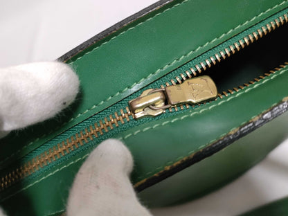 LOUIS VUITTON RFID serial number verification failed. Louis Vuitton Epi Saint-Jacques M52274/AS0957 green handbag.