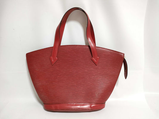 LOUIS VUITTON RFID serial number verification failed. Louis Vuitton Epi Saint-Jacques M5227/VI0945 Red Handbag.