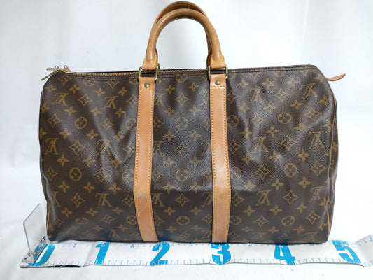 LOUIS VUITTON RFID Unverified Monogram Louis Vuitton Monogram Keepall 45 Boston Bag M41428/SP0931