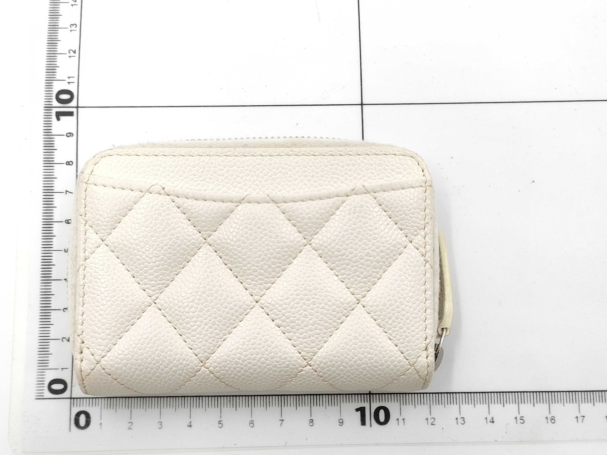 CHANEL Coco Mark Caviar Skin Coin Case Card Case Wallet Sticker Wallet
